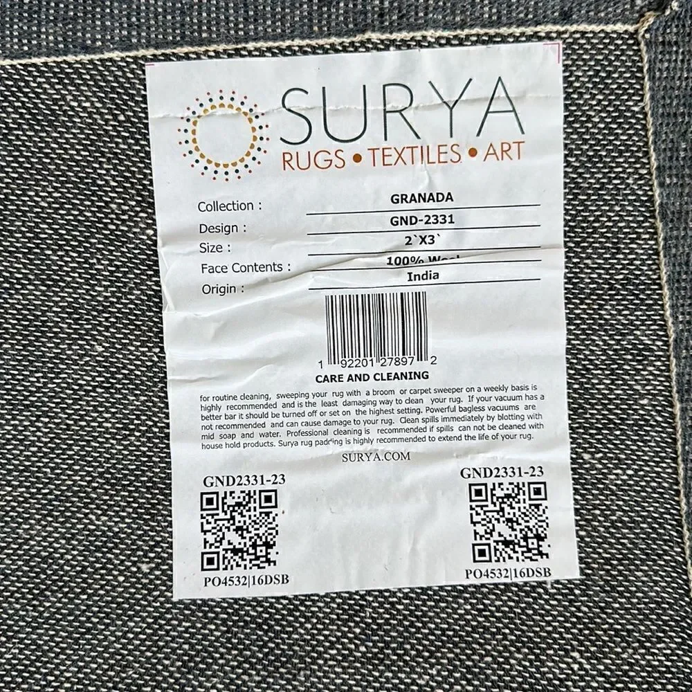 Surya Granada Wool Accent Rug 2’x3’